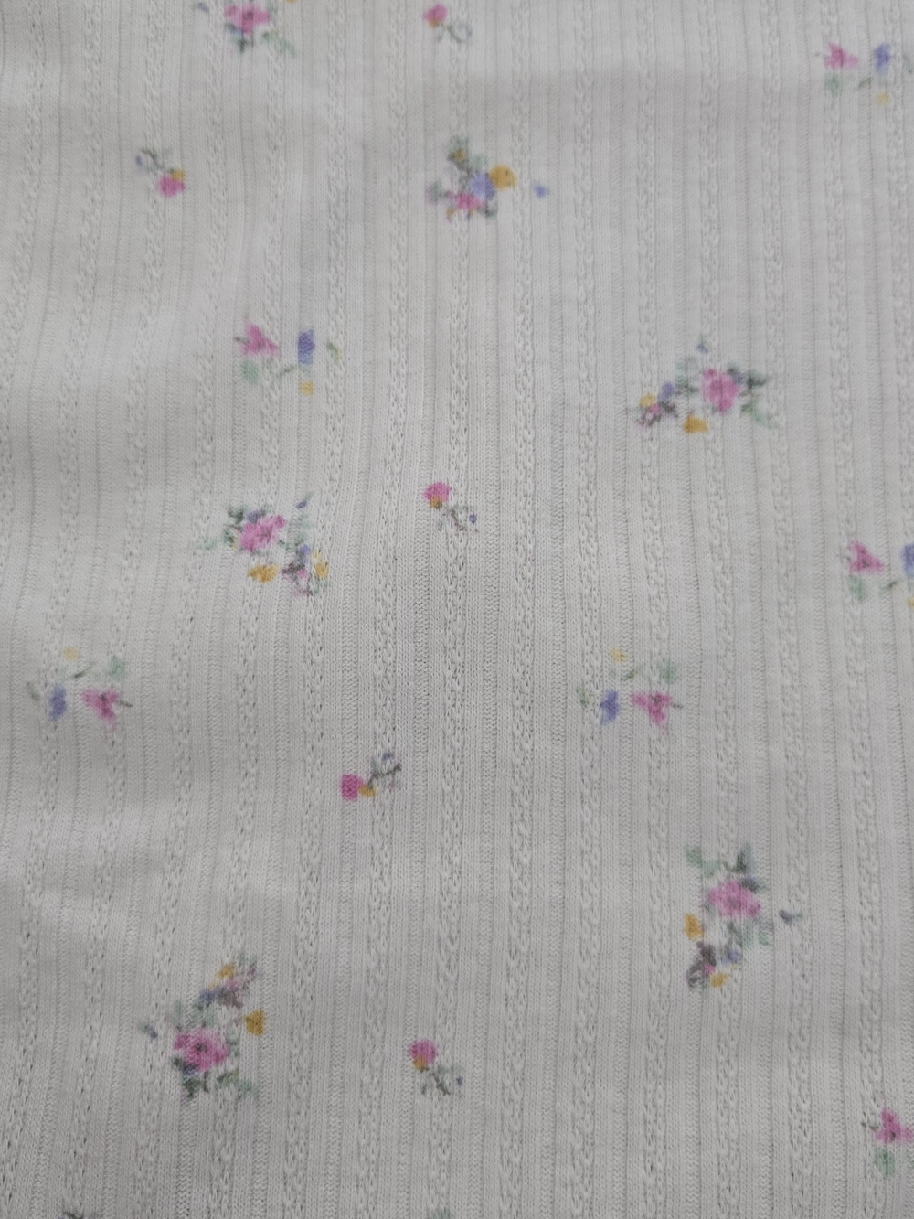 Universal Thread Light Blue & White Floral Ribbed Tank Tops (2-Pack), Medium - Picture 2 of 4